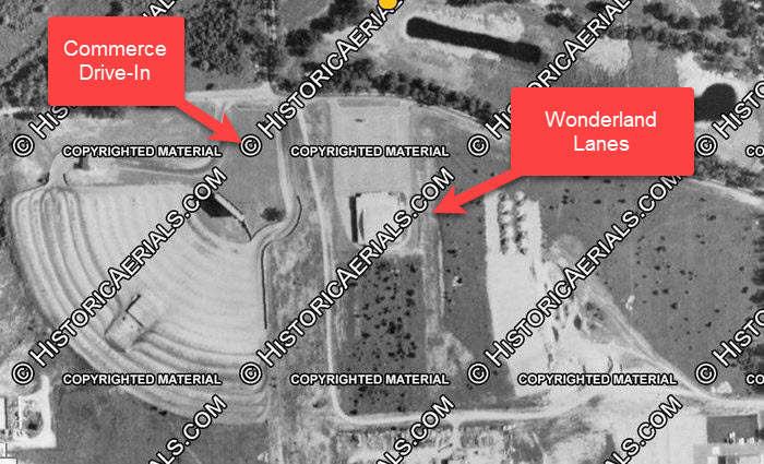 Wonderland Lanes - 1964 Aerial (newer photo)